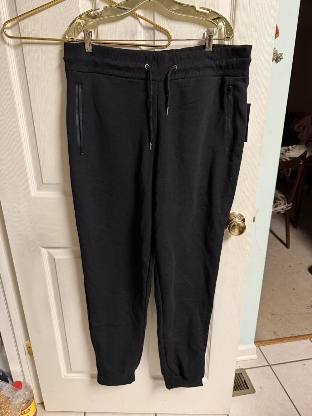 Pure Champ Mens Joggers Sweatpants 3xl Black Fleece Athletic Zipper Pockets New